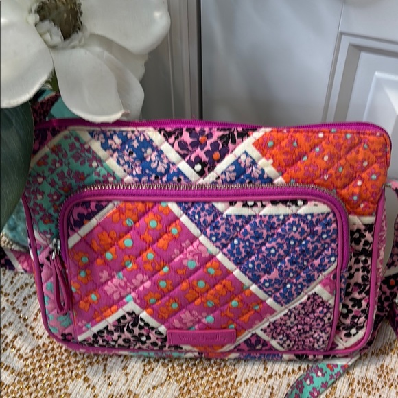 Vera Bradley Handbags - Vera Bradley Pink and Purple Quilted Crossbody Bag